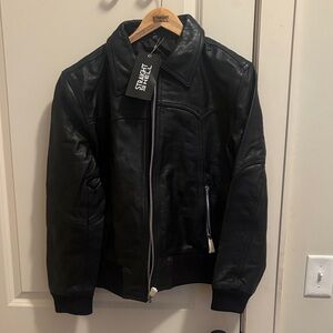 Straight to Hell Black Leather Jacket